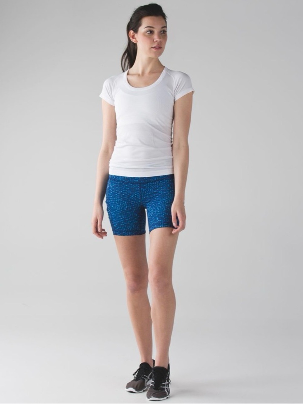 lululemon‎ athletica Blue Patterned Bike Shorts